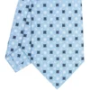 CRAVATTA SARTORIALE CLASSICA IN SETA AZZURRA Microfantasia fiore