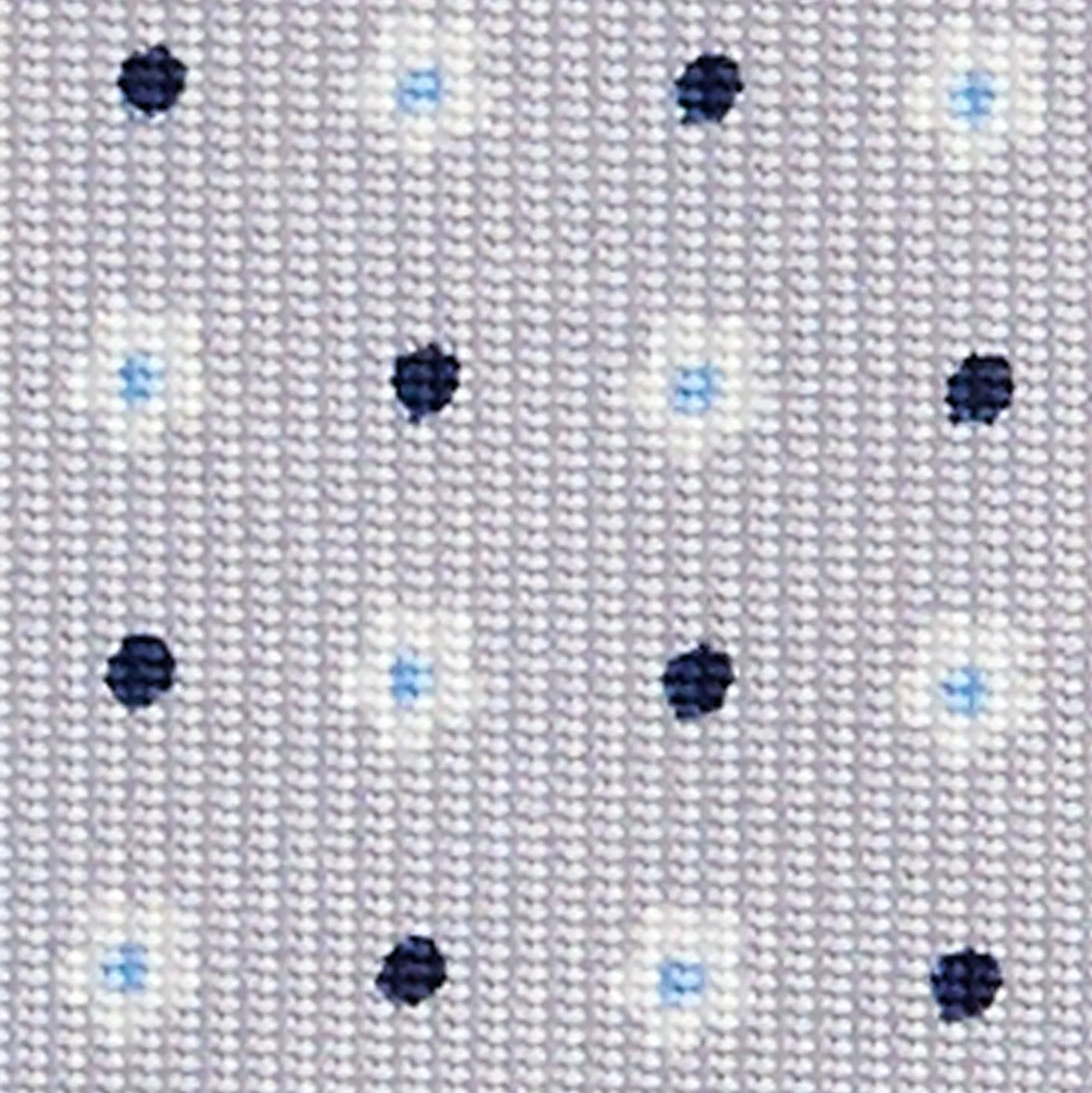 CRAVATTA SARTORIALE CLASSICA IN SETA GRIGIO CHIARO Microfantasia fiore