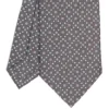 CRAVATTA SARTORIALE CLASSICA IN SETA GRIGIO CHIARO Microfantasia fiore