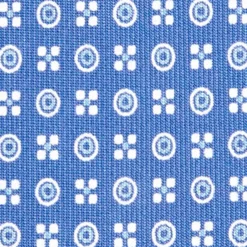 CRAVATTA SARTORIALE CLASSICA IN SETA AZZURRO POLVERE Microfantasia fiore