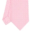 CRAVATTA SARTORIALE CLASSICA IN SETA ROSA Microfantasia fiore