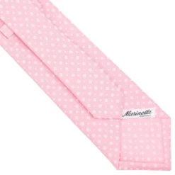 CRAVATTA SARTORIALE CLASSICA IN SETA ROSA Microfantasia fiore