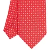 CRAVATTA SARTORIALE CLASSICA IN SETA ROSSA Microfantasia fiore