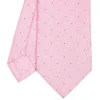 CRAVATTA SARTORIALE CLASSICA IN SETA ROSA Microfantasia fiore