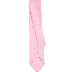 CRAVATTA SARTORIALE CLASSICA IN SETA ROSA Microfantasia fiore
