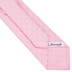 CRAVATTA SARTORIALE CLASSICA IN SETA ROSA Microfantasia fiore