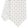 CRAVATTA SARTORIALE CLASSICA IN SETA BIANCA Microfantasia fiore