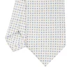 CRAVATTA SARTORIALE CLASSICA IN SETA BIANCA Microfantasia fiore