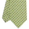 CRAVATTA SARTORIALE CLASSICA IN SETA VERDE CHIARO Microfantasia fiore