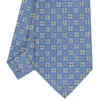 CRAVATTA SARTORIALE CLASSICA IN SETA AZZURRO POLVERE Microfantasia fiore