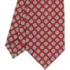 CRAVATTA SARTORIALE CLASSICA IN SETA BORDEAUX Microfantasia fiore