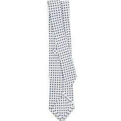CRAVATTA SARTORIALE CLASSICA IN SETA BIANCA Microfantasia fiore