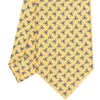 CRAVATTA SARTORIALE CLASSICA IN SETA GIALLA Microfantasia fiore