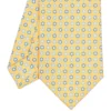 CRAVATTA SARTORIALE CLASSICA IN SETA GIALLA Microfantasia fiore