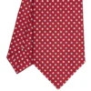 CRAVATTA SARTORIALE CLASSICA IN SETA BORDEAUX Microfantasia fiore