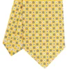 CRAVATTA SARTORIALE CLASSICA IN SETA GIALLA Microfantasia fiore