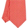 CRAVATTA SARTORIALE CLASSICA IN SETA ROSSA Microfantasia fiore