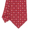 CRAVATTA SARTORIALE CLASSICA IN SETA BORDEAUX Microfantasia fiore