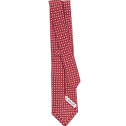 CRAVATTA SARTORIALE CLASSICA IN SETA BORDEAUX Microfantasia fiore