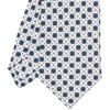 CRAVATTA SARTORIALE CLASSICA IN SETA BIANCA Microfantasia fiore