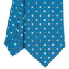 CRAVATTA SARTORIALE CLASSICA IN SETA BLU MEDIO Microfantasia fiore