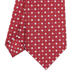 CRAVATTA SARTORIALE CLASSICA IN SETA BORDEAUX Microfantasia