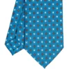 CRAVATTA SARTORIALE CLASSICA IN SETA BLU MEDIO Microfantasia fiore