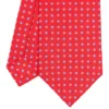 CRAVATTA SARTORIALE CLASSICA IN SETA ROSSA Microfantasia fiore