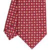 CRAVATTA SARTORIALE CLASSICA IN SETA BORDEAUX Microfantasia fiore