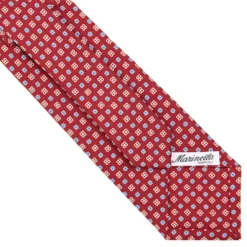 CRAVATTA SARTORIALE CLASSICA IN SETA BORDEAUX Microfantasia fiore