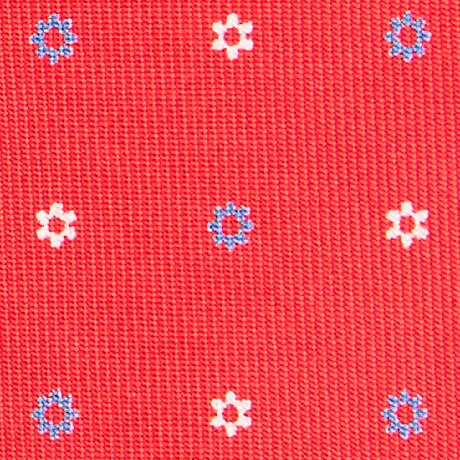 CRAVATTA SARTORIALE CLASSICA IN SETA ROSSA Microfantasia fiore