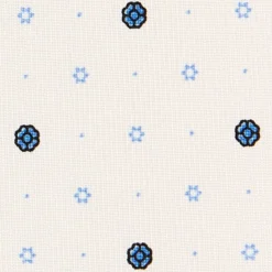 CRAVATTA SARTORIALE CLASSICA IN SETA BIANCA Microfantasia fiore