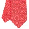 CRAVATTA SARTORIALE CLASSICA IN SETA ROSSA Microfantasia fiore