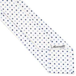 CRAVATTA SARTORIALE CLASSICA IN SETA BIANCA Microfantasia fiore