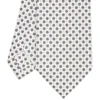 CRAVATTA SARTORIALE CLASSICA IN SETA BIANCA Microfantasia fiore