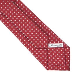 CRAVATTA SARTORIALE CLASSICA IN SETA BORDEAUX Microfantasia fiore