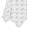CRAVATTA SARTORIALE CLASSICA IN SETA BIANCA Microfantasia fiore