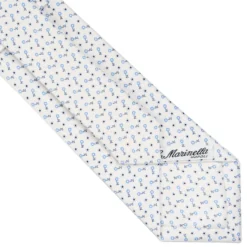 CRAVATTA SARTORIALE CLASSICA IN SETA BIANCA Microfantasia fiore