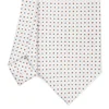 CRAVATTA SARTORIALE CLASSICA IN SETA BIANCA Microfantasia fiore