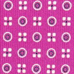 CRAVATTA SARTORIALE CLASSICA IN SETA FUCSIA Microfantasia fiore