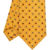 CRAVATTA SARTORIALE CLASSICA IN SETA GIALLA Microfantasia fiore