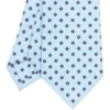 CRAVATTA SARTORIALE CLASSICA IN SETA AZZURRA Microfantasia fiore