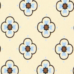 CRAVATTA SARTORIALE CLASSICA IN SETA GIALLA Microfantasia fiore