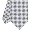 CRAVATTA SARTORIALE CLASSICA IN SETA BIANCA Microfantasia fiore