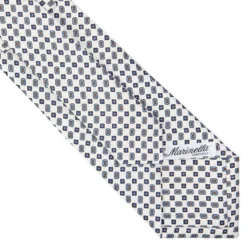 CRAVATTA SARTORIALE CLASSICA IN SETA BIANCA Microfantasia fiore