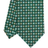 CRAVATTA SARTORIALE CLASSICA IN SETA VERDE SCURO Microfantasia fiore