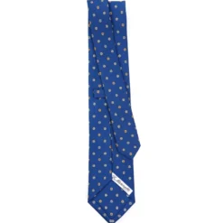 CRAVATTA SARTORIALE CLASSICA IN SETA BLUETTE Microfantasia fiore