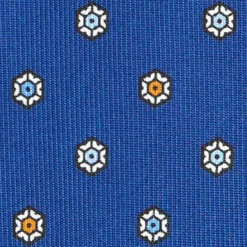 CRAVATTA SARTORIALE CLASSICA IN SETA BLUETTE Microfantasia fiore
