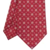 CRAVATTA SARTORIALE CLASSICA IN SETA BORDEAUX Microfantasia fiore