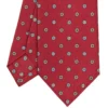CRAVATTA SARTORIALE CLASSICA IN SETA BORDEAUX Microfantasia fiore